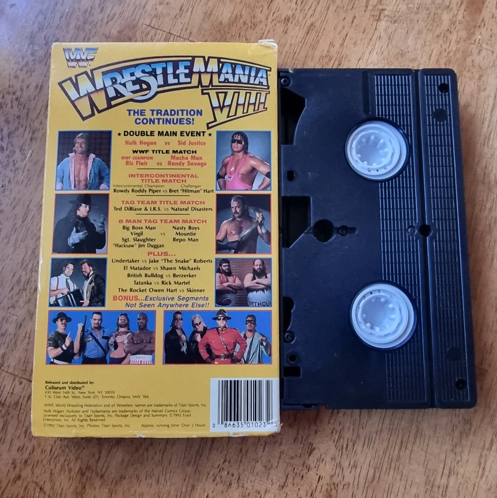 WWE/WWF 1992 VHS WRESTLEMANIA 8 VIll - Picture 2 of 5